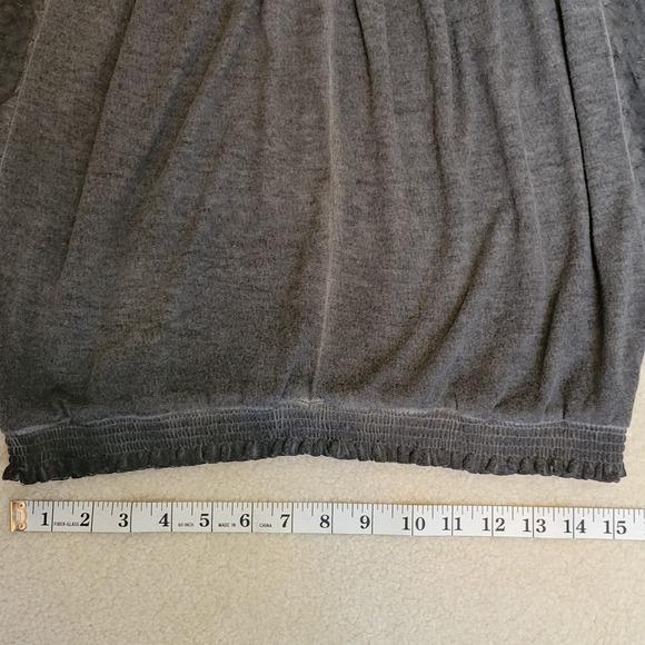 Gimmicks Women S High Neck Dusty Gray Long Dolman Sleeve Top Romantic Lace Bead - Picture 12 of 15